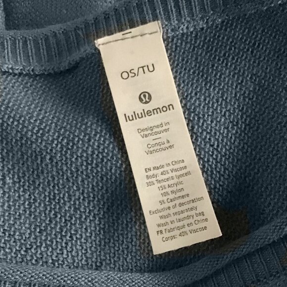 Lululemon Forward Flow Heather Blue Charcoal Poncho - Picture 10 of 12